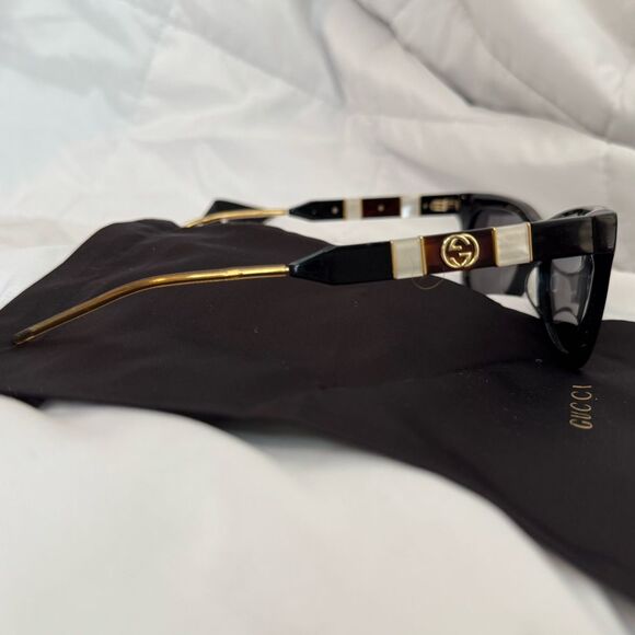 Gucci Black&Gold Mother of Pearl Sunglasses Retro main image 4